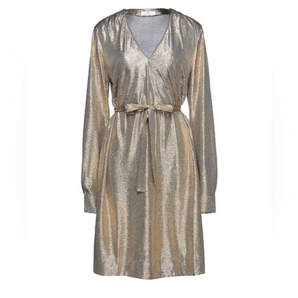 Shimmering Gold Long Sleeve Dress
